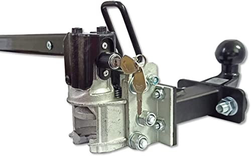 Abklappbare und abschließbare Hakenverlängerung 250 mm für Fahrradträger inkl. Steckkupplung für jedes Type Anhängerkupplung