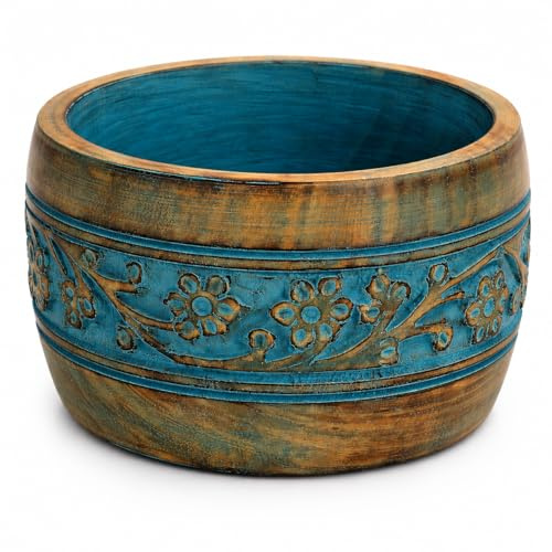 Handmade Wooden Snack Serving & Key Bowl, Decorative Countertop, 5 x 3 Inch | Perfect for chips, nuts, candy, cookies, dried fruit, coins & everyday accessories, durable, easy-clean, coffee table décor