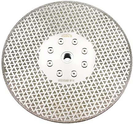 Disque à Tronçonner Diamant 230MM - LEKOMESH Lame de Scie Diamant Double Face pour Granit,Marbre,Porcelaine,Tuiles,Pierre artificielle,Filetage M14 pour Meuleuse D'angle