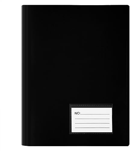 A4 presentationsmapp A4 visningsbok – 110 fickor visningsmapp med plasthylsmappar presentationsmappar dokumentmapp (1-pack, svart)