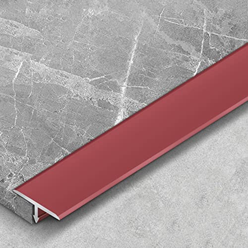 Doorway Uneven Floor Transition Strip, T Molding Floor Transition Strip, Flat Doorway Gap Edge Trim Self Adhesive, Black Red Gray Gold Vinyl Flooring Seam Cover for Doorway Entryway ( Color : D , Size