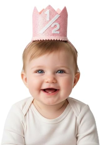 Joinpaya Kinder Geburtstagshut 1/2 GeburtstagsmüTze Kronenhutkappe FüR MäDchen Und Jungen 9.2 X 8 X 8 Cm Dekorativer Fotorequisite FüR Geburtstagsfeier Und Festliche AnläSse