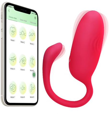 TYDAY Vibratoren Ei Vibrator mit APP und Bluetooth Fernsteuerung für sie Klitoris und G-Punkt, Tragbarer Anal Dildo, mit 10 Vibrationsmodi Silikon Sexspielzeug mit der für Paare