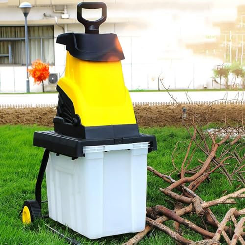 Generic Wood Chipper Shredder for Garden, 2400W Electric Mulcher with 1.4-in Cutting Diameter, Overload Protection, 30M Power Line - Ideal for Lawn Use