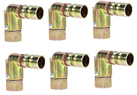 Veemoon Adaptador De Estufa De Cocina 6 Piezas, Junta De Cobre Conector Giratorio 1.1 Cm, Accesorio Para Mangueras De Gas y Agua, Conexión Segura y Resistente