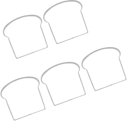 Toast Keksausstecher 5 Stück aus Edelstahl, Silber für Teig und Obst