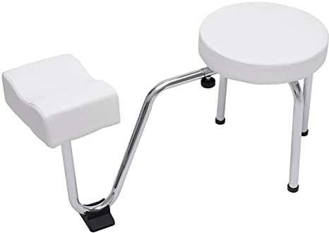 OMGGYER Pediküre Stuhl Fußstütze Beinstütze Fußpflege Fußpflegestuhl verstellbare Beinauflage PVC-Pad Fusspflegestuhl für Nail Tech Spa Massage Beauty Salon Studio Equipment Supplies (Weiß)