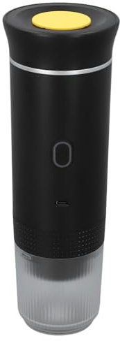 Portable Espresso Maker, 12V 15 Bar Self Heating Travel Coffee Maker, Electric Coffee Machine Compatible with NS/DG Capsules & Ground Coffee for Camping, RV, Hiking, Office, Home