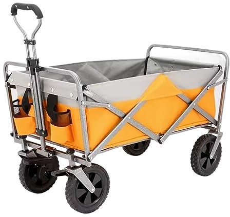 ZWQXZX Chariot de Plage Chariot de Jardin Chariots Utilitaires Pliables Wagon Pliant De Plage De Grande Capacité avec Roues Tout-Terrain Camping en Plein Air Chariot de Transport Chariot Pliable(B)