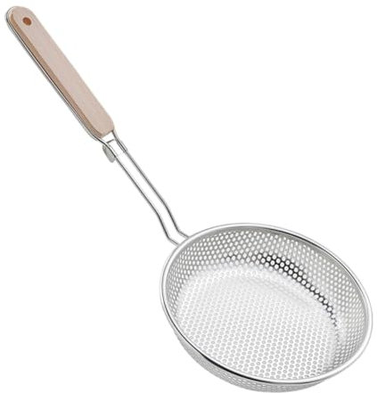 Mikinona Angenommener Edelstahl-materialgriff-sieblöffel Zum Kochen Filter Schöpfkelle Korb Küchenhelfer