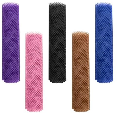 Paket med 5 afrikanska tvättnät, afrikansk svamp, afrikansk badsvamp, exfolierande nät, duschryggsrengörare, Luffa, duschnät