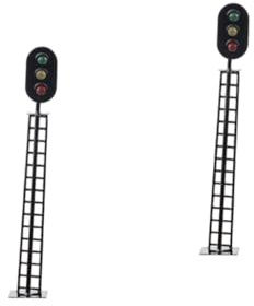 SEWACC 2pcs Gauge Model Railway Accessories Signal Light Miniature Traffic Lamp for Simulation Light Model for Train Scene