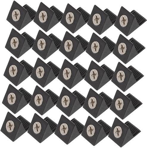 ETHZZLE 106pcs Mending Wedges and Plastic Drawer Bottom Corner Braces Screws Furniture Repair Reinforcement Kit for Cabinet Shelves and Drawers