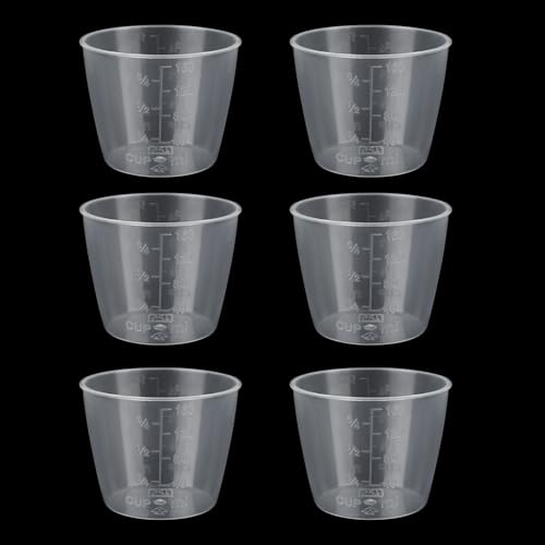 Gosknor 6 Pièces Tasse à Mesurer Riz, 160ml Transparentes Plastique Tasse Cuiseur Riz Remplacement pour Mesurer les Ingrédients Secs et Liquides Gadgets de Cuisine