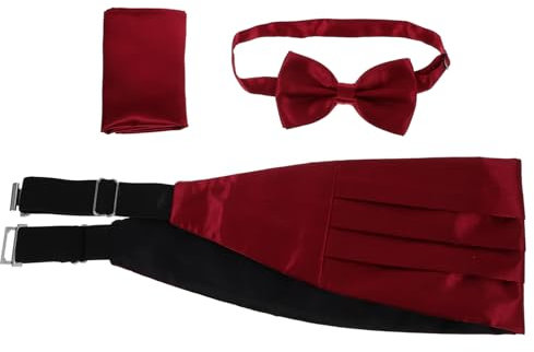 SAFIGLE Kummerbund-fliege Herren Mit Einstecktuch Stilvolles Party-zubehör Aus Hochwertigem Material Für Smoking Und Anzug