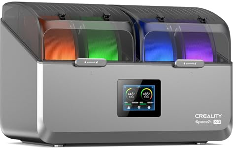 Creality Space Pi X4 Filament Trockner 3D Drucker Trockner für 4 Spulen | Filament Trockner Beheizte Zweikammer-Aufbewahrung, Max. 85°C unabhängige Temperaturregelung für PLA PETG ABS TPU Nylon ASA