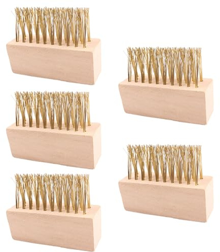 HAYOMAX 5 PCS Garden Path Weed Brush Head - Compact Wire Bristle Brush for Cleaning Cracks, Paving Joints, Moss and Dirt Removal