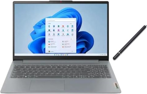 Lenovo IdeaPad Slim Ordinateur portable à écran tactile Full HD 15,6 AMD Ryzen 7 5825U AMD Radeon Graphics Copilote Gris 16 Go de RAM 512 Go SSD Windows 11 Home Avec stylet