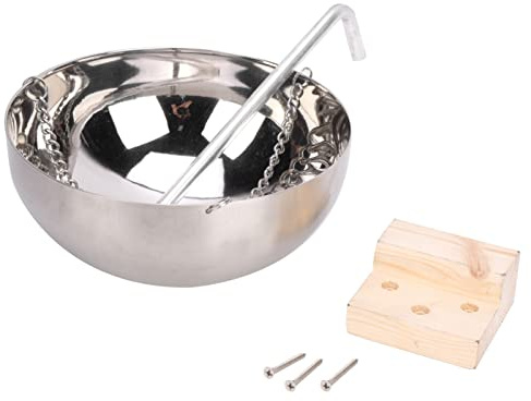 NUMNBE Ciotola aromatica per sauna in acciaio inox, 20 cm, accessori per sauna a infrarossi e sauna – Include dispositivo di sospensione, per olio, sale e minerali, per una sauna efficace a casa