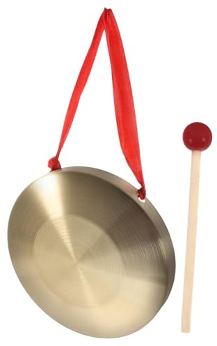 Mipcase Gong de Instrumento Musical Juguete Creativo Percusión de Instrumento Chino Platillos de Mano con Martillo