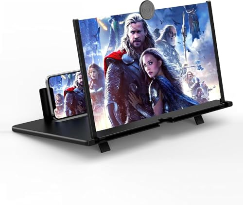 Boffett Lupa para móvil 16 Pulgadas,Amplificador de Pantalla para movil, 3D HD Plegable Amplificador de Pantalla para Ver vídeos de películas, para con Todos los Smartphones