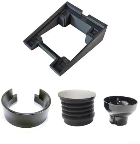 Zeroupshop Base de molinillo de café con anillo dosificador y parte inferior de recipiente de burbujas compatible con la serie Eureka Mignon MMG, silicona ABS negra para oficina en casa cafetería