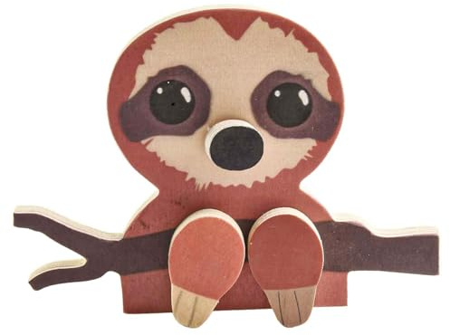 Vilgftyiet Brillenhalter aus Holz für Brillen und Sonnenbrillen, niedlicher Schreibtisch-Organizer und Dekoration für Zuhause und Büro, Faultier, Schwein, Katze, Eule, Pinguin, Fuchs