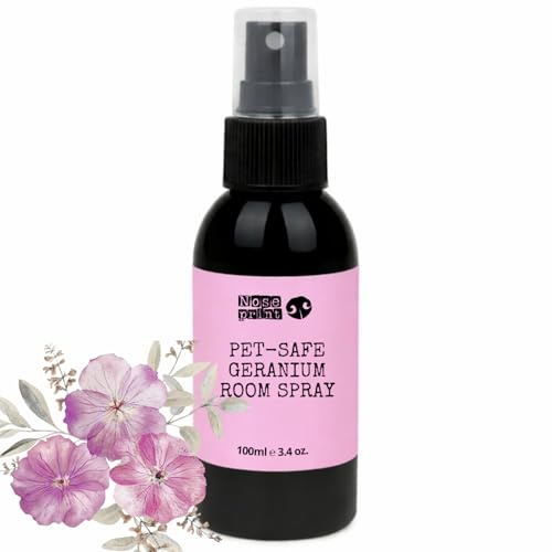 Noseprint Spray Ambiente Pet Safe al Geranio, 100 ml, Olio Essenziale Naturale, Profumatore Casa Sicuro per Cani e Gatti, Rinfrescante per Ambienti e Tessuti