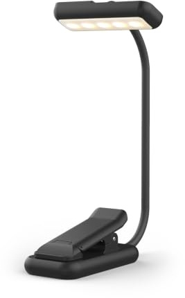 GRIFEMA Rechargeable Book Light for Reading in Bed, 3 Colour Modes, USB C