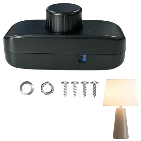 Interruttore dimmer LED a 1 gang, 220 V-240 V, sezioni di fase, interruttore dimmer on/off in linea, 3-100 W per LED dimmerabili, lampade alogene e lampadine a incandescenza, protezione da
