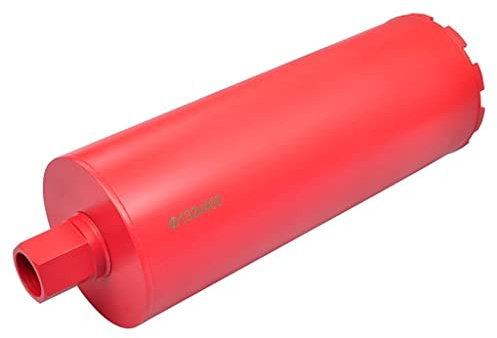 LoogCape Broca de núcleo de diamante 132 x 400 mm para perforación en seco y húmedo en hormigón, piedra, mampostería, azulejos, hormigón armado con rosca de 1 1/4 pulgadas, adecuada para taladros