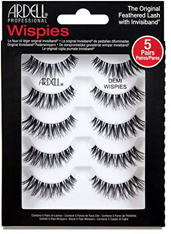 Ardell Multipack Demi Wispies False Eyelashes, Medium Volume, Vegan Friendly, 6 Pairs (Pack of 1)