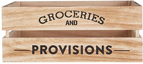 Premier Housewares Kiste, Lebensmittel und Geschäftsaufgaben, natürlich, Paulownia-Holz, Sperrholz, Holz, Natur, Nicht