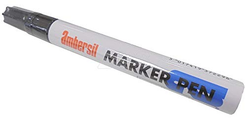 Black Ambersil Permanent Paint Marker Pen for Metal, Glass, Plastic (Each)
