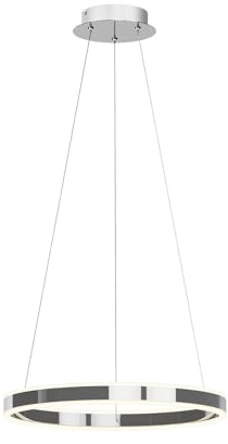 Lucande LED Lyani dimmbar (Modern) in Chrom aus Metall (1 flammig,) Wohnzimmerleuchte