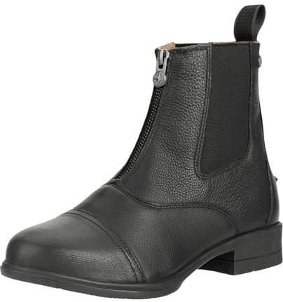 SUEDWIND FOOTWEAR Reitstiefeletten Nova Soft FZ – Schwarz – Gr. 25-46 | Kinder Reitschuhe aus weichem Rindsleder – Paddock Stiefeletten mit Mesh-Lining, Nova-Gummisohle & Reißverschluss vorne