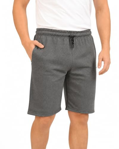COMEOR Sportbyxor herr korta korta byxor herr shorts, korta joggingbyxor herr löparbyxor, löparshorts herr sommar bomull träningsbyxor Bermuda shorts byxor träningsbyxor tennisbyxor, Mörkgrå, XL