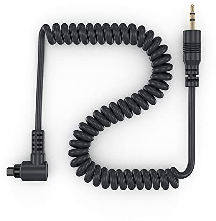 ayex Spiral Adapterkabel N3 Kompatibel mit Canon EOS R5 1D X Mark II 5D Mark IV 5DS 6D 7D Mark II EOS 3 1V 10D 20D 20Da 30D 40D 50D für z.b. Timer-Fernauslöser