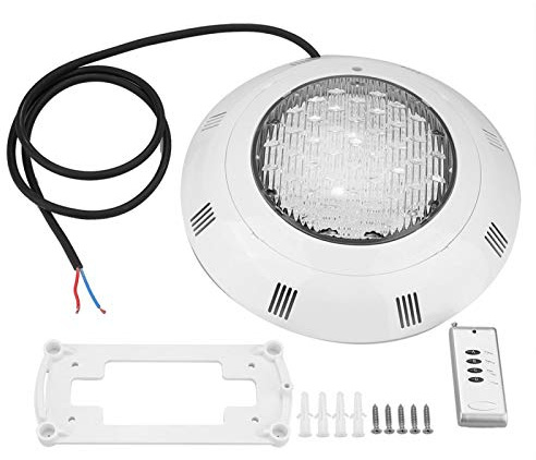 Gaeirt Schwimmbadbeleuchtung, LED RGB Multi-Color Unterwasser-Poolbeleuchtung mit Fernbedienung, IP68 wasserdichte Beleuchtung 300W Kompatibel für Süß- oder Salzwasserpool 23A/12V