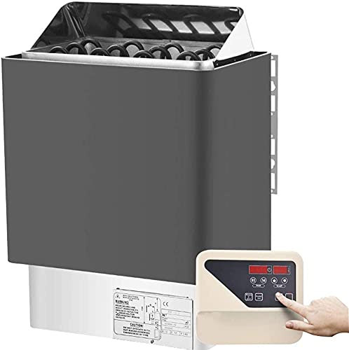 UIGJIOG Riscaldatore a Sauna 6 / 9kW Riscaldamento Elettrico,Stufa a Sauna d'Affari 220V / 380V, con Controller di visualizzazione Digitale Esterno,9KW