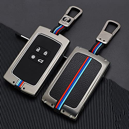 CSHU Autoschlüssel Hülle Schlüsselbund Ring Schlüsseltasche, passend für Renault Koleos Kadjar Scenic Megane Sandero Espace Clio Captur Kangoo Laguna Talisman Twingo,4