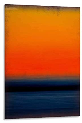 SEIBES Mark Rothko Kunstdruck, Poster, Kunstdruck, Leinwand, Gemälde, Dekoration, Foto, Geschenke, Zuhause, moderne Dekorationen, 40 x 60 cm, Blau / Schwarz / Orange