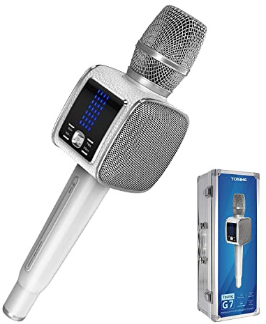 TOSING G7 Máquina profesional de karaoke para adultos/niños micrófono de karaoke, 20 W PA portátil Bluetooth altavoz cantando máquina para exteriores/fiestas/casa/coche/smartphone
