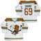 Sudbury Bulldogs Away White Shore 69 Series Hockey-Trikot für Erwachsene, Weiss/opulenter Garten, 3XL