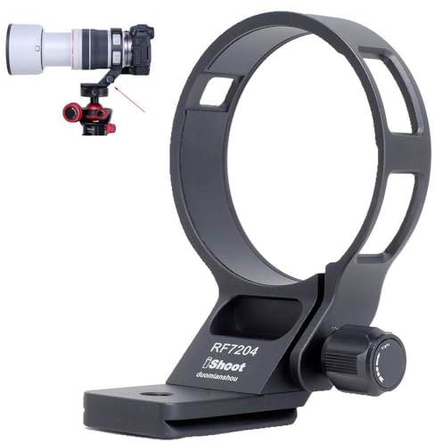 iShoot Lens Collar Tripod Mount Ring Compatible with Canon RF 70-200 f/4L IS USM, Lens Support Holder Bracket Bottom is Arca-Swiss Fit Camera Quick Release Plate for Arca Tripod Clamp