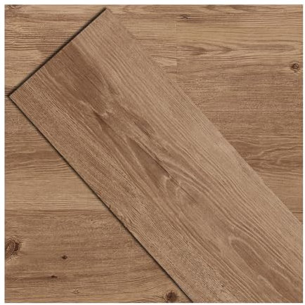 GreenFullHouse Pvc Bodenbelag | Vinylboden Selbstklebend | Laminatboden | Selbstklebende Bodenbeläge | 2.0mm Dick 36 Dielen für Wohnzimmer Badezimmer Küche(5.02m²,Rosa Braun)