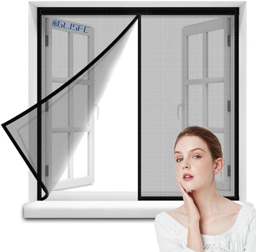 Stabiles Fliegengitter 200x210cm Katzensicher als Katzenfensterschutz Katzennetz oder Katzensicherung Katzenschutz für Fenster Tür und Dachfenster Katze + Hund Schwarz