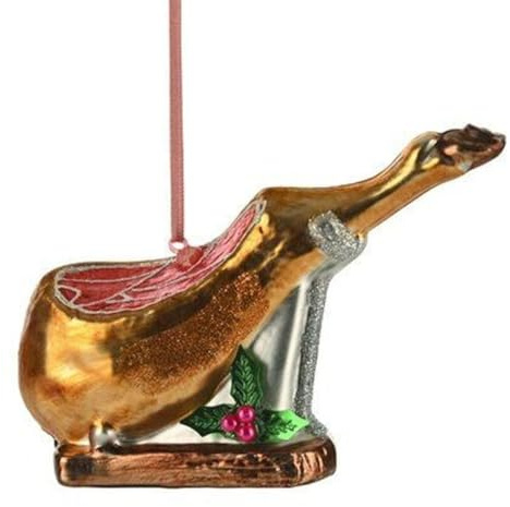 Gift Company Hänger Schinken, braun - Weihnachtsdekoration, Christbaumschmuck, Glas, Weihnachten