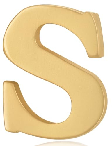 HONEY BEAR 1 Stück Buchstaben Brief Broschen Pins A bis Z, für Herren/Damen Anzug Hemd,Gold (S 0.59inch)
