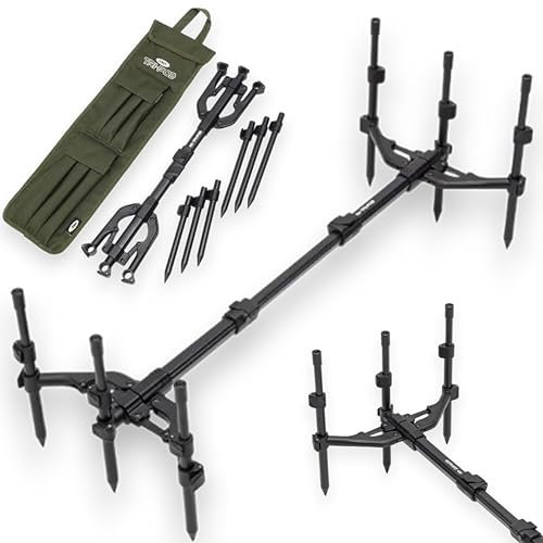 NGT 3 Rod Pod Carp Fishing Fully Adjustable TRI-POD with Carry Case